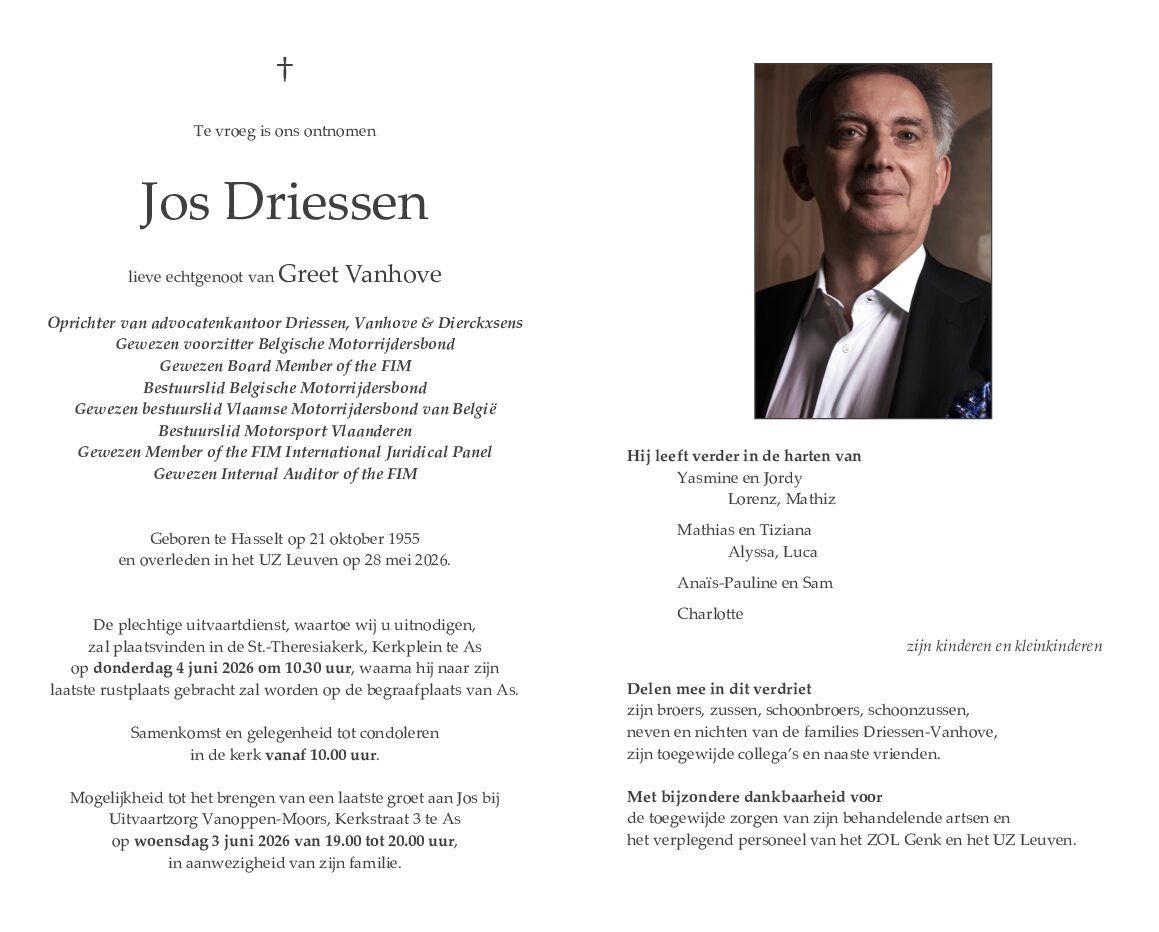 Jos Driessen overleden