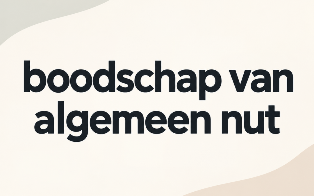 Boodschap van algemeen nut
